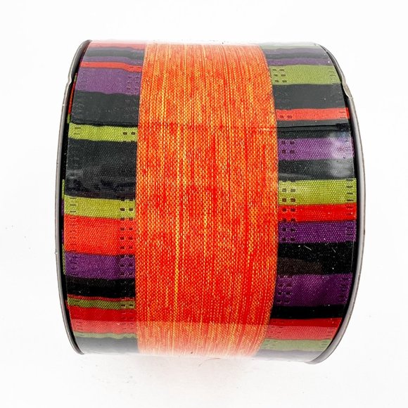 New Wired Ribbon Halloween Multi-Striped  2.5" - Picture 1 of 3